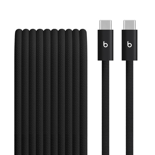 Beats 240W USB-C to USB-C Braided Cable (3 m / 10 ft) - Bolt Black